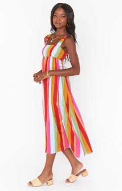 Show Me Your Mumu Fling Midi Dress ~ Getaway Stripe -Fashion Womens Discount Store MS2 5089 XO57 01 1 fed6d296 a32c 4978 b7dc 7910a5d08e23