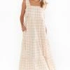 Show Me Your Mumu Arabella Maxi Dress ~ Cream Plaid -Fashion Womens Discount Store MS2 5276 TA05 02