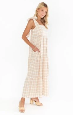 Show Me Your Mumu Arabella Maxi Dress ~ Cream Plaid 19 Show Me Your Mumu Arabella Maxi Dress ~ Cream Plaid -Fashion Womens Discount Store MS2 5276 TA05 03