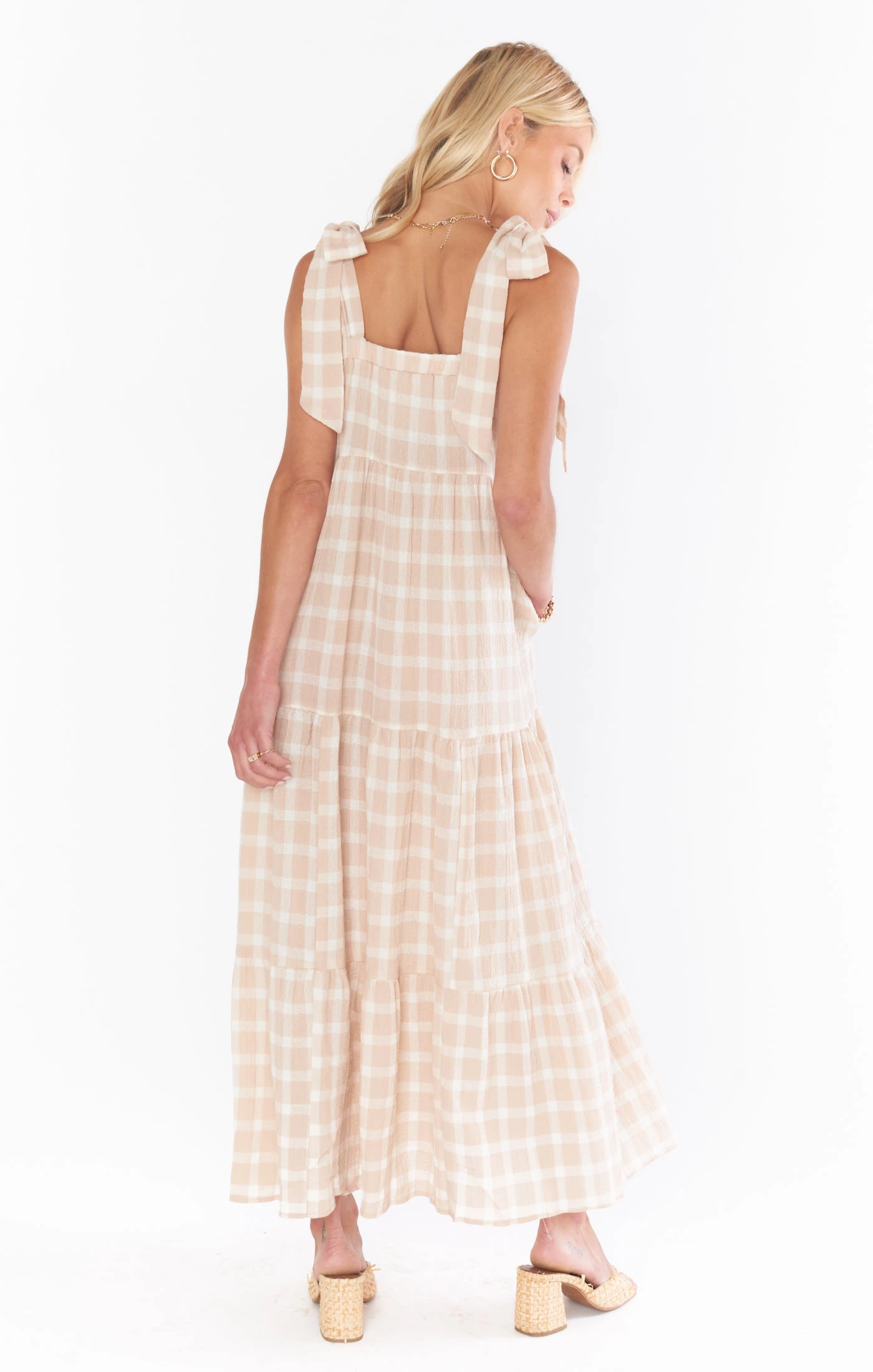 Show Me Your Mumu Arabella Maxi Dress ~ Cream Plaid 10 Show Me Your Mumu Arabella Maxi Dress ~ Cream Plaid - Image 8