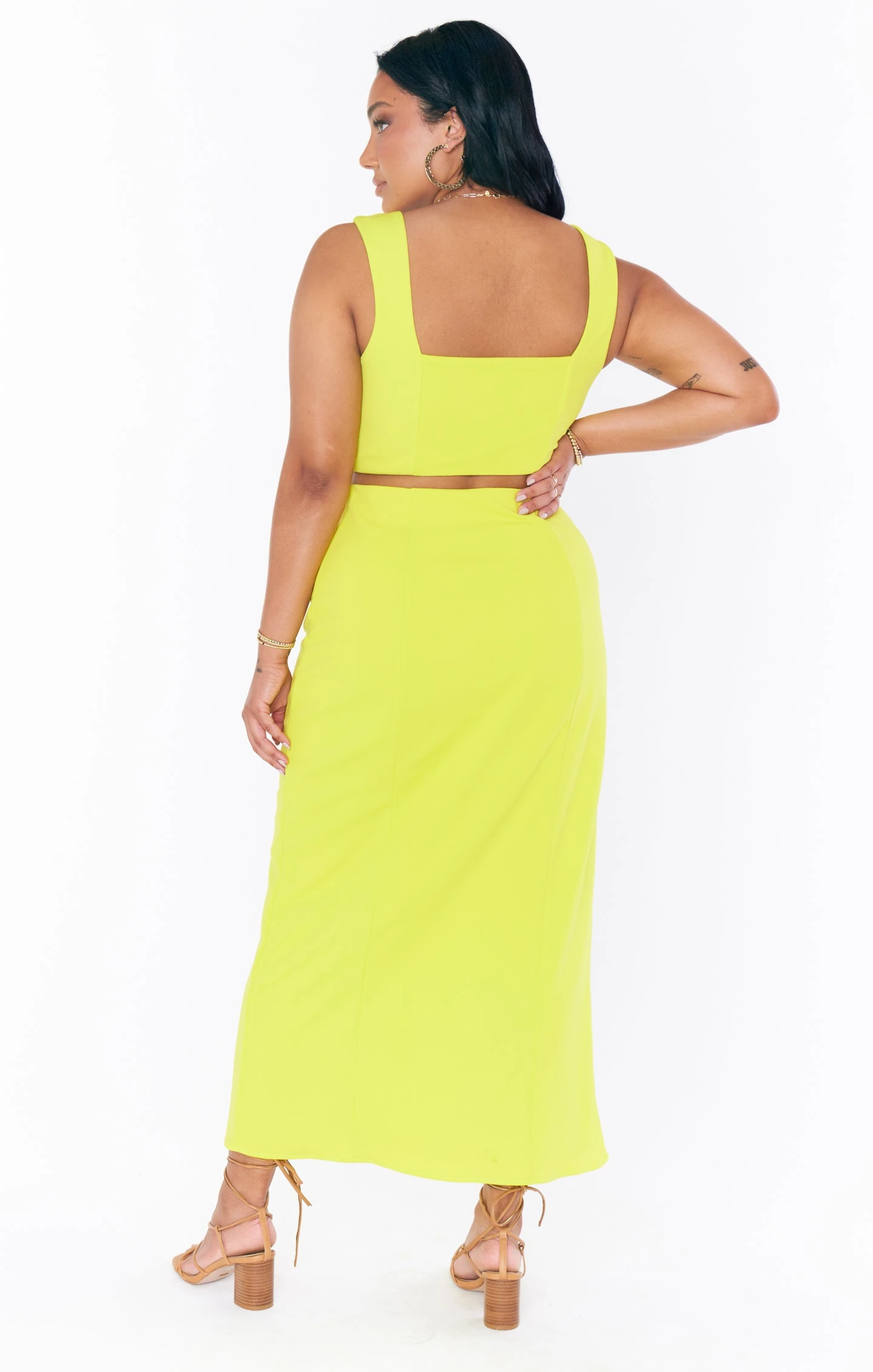 Show Me Your Mumu Cecilia Midi Skirt ~ Citrine Stretch 5 Show Me Your Mumu Cecilia Midi Skirt ~ Citrine Stretch - Image 3