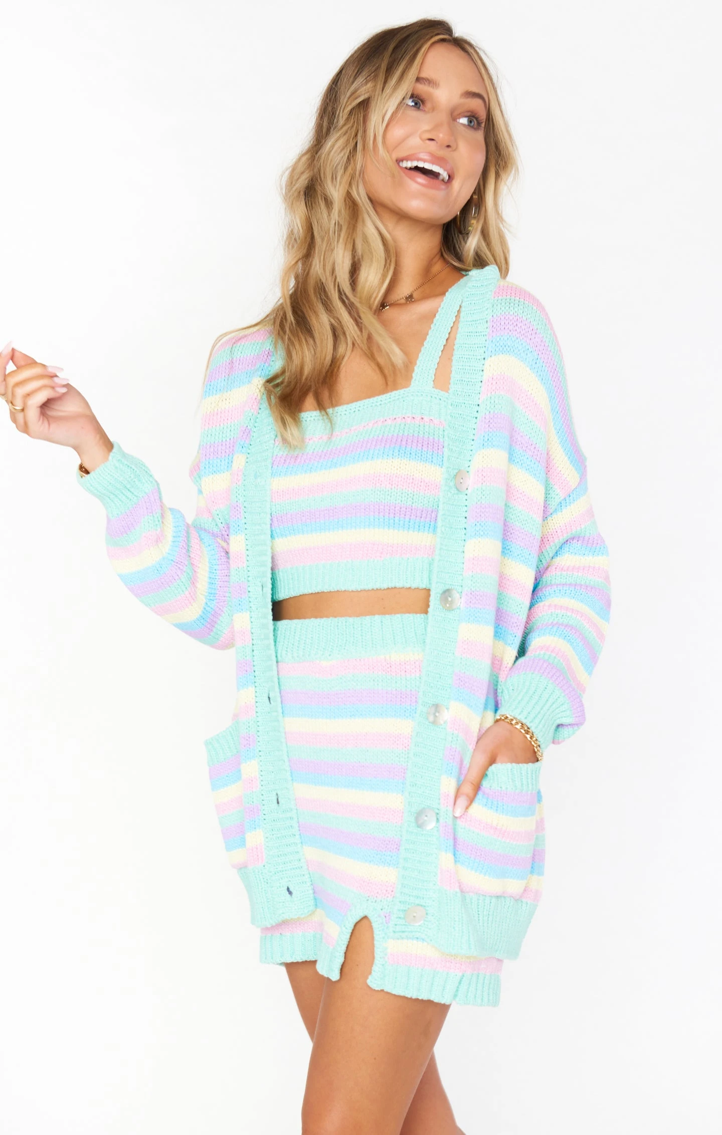 Show Me Your Mumu Nineties Knit Skirt ~ Pastel Dream Knit 4 Show Me Your Mumu Nineties Knit Skirt ~ Pastel Dream Knit - Image 2