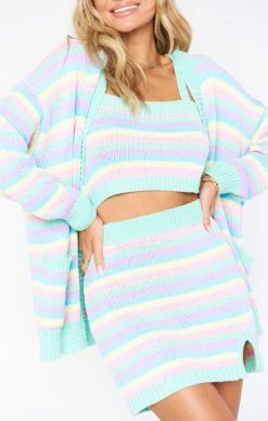 Show Me Your Mumu Nineties Knit Skirt ~ Pastel Dream Knit