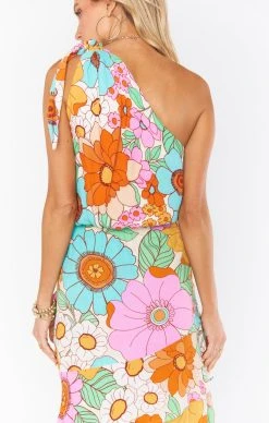 Show Me Your Mumu Heyday One Shoulder Top ~ Flower Market -Fashion Womens Discount Store MS3 4920 SV23 03