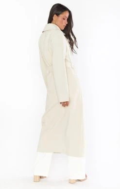 Show Me Your Mumu Trevor Trench ~ Off White -Fashion Womens Discount Store MS3 5210 OW05 04