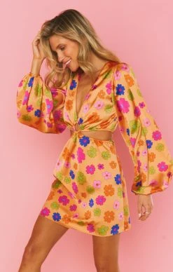 Show Me Your Mumu Go Out Cut Out Mini Dress ~ Poppin Poppy -Fashion Womens Discount Store MS3 5377 XC62 03