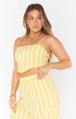 Show Me Your Mumu Scarf Top ~ Sunny Stripe -Fashion Womens Discount Store MS3 5416 YS01 01