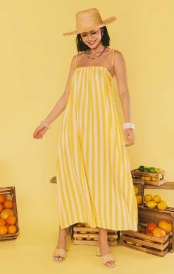 Show Me Your Mumu Angel Maxi Dress ~ Sunny Stripe -Fashion Womens Discount Store MS3 5425 YS01 02