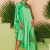 Show Me Your Mumu Rhea One Shoulder Dress ~ Kiwi Luxe Satin -Fashion Womens Discount Store MS3 5613 KW62 01