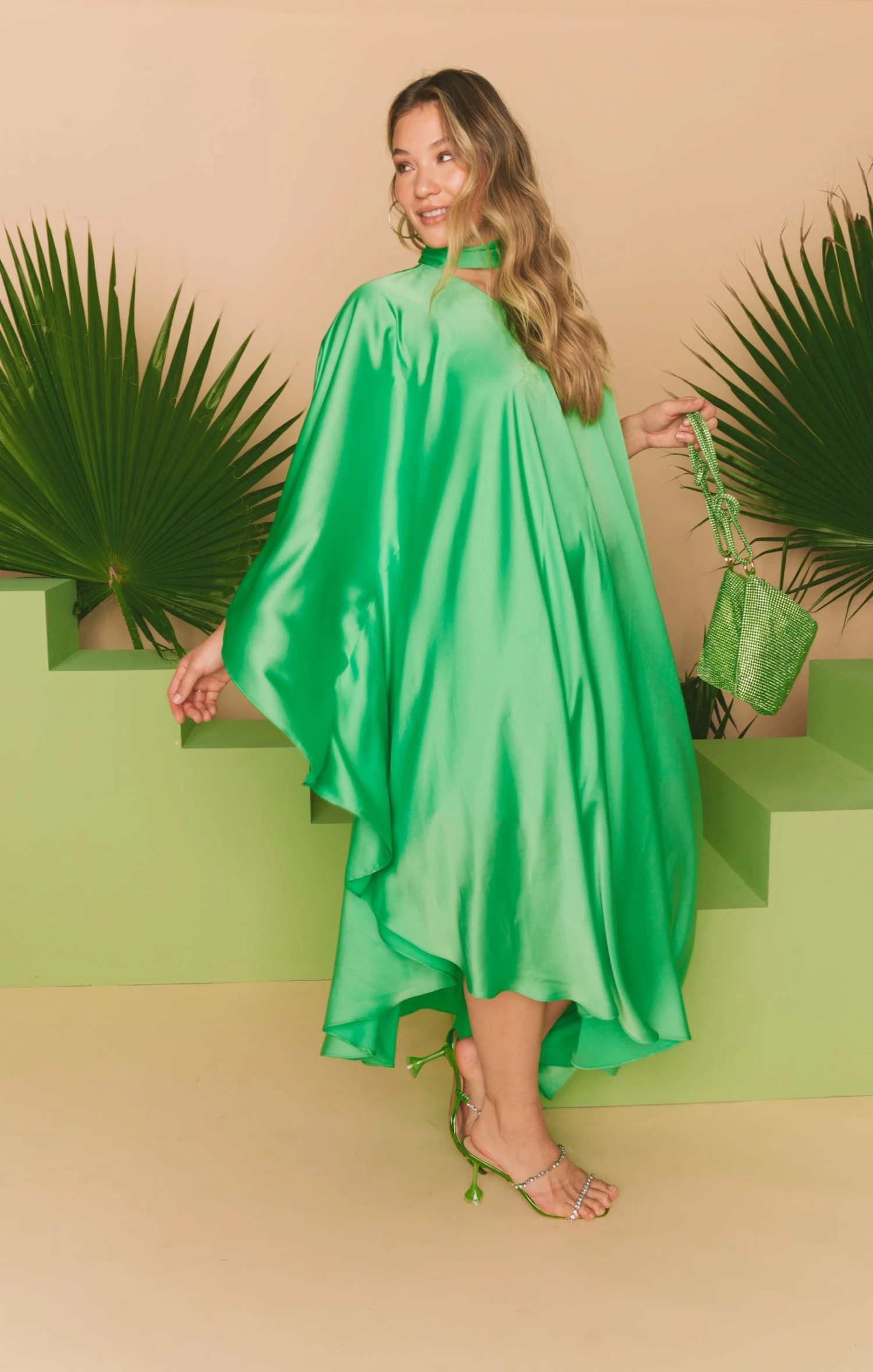 Show Me Your Mumu Rhea One Shoulder Dress ~ Kiwi Luxe Satin 8 Show Me Your Mumu Rhea One Shoulder Dress ~ Kiwi Luxe Satin - Image 6