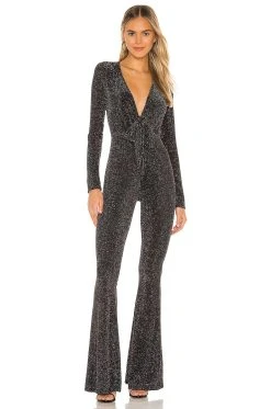 Show Me Your Mumu Martina Jumpsuit Dancing Queen Shine Black