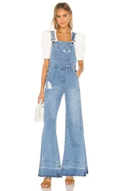Show Me Your Mumu San Fran Overalls Carolina Blue