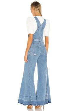 Show Me Your Mumu San Fran Overalls Carolina Blue -Fashion Womens Discount Store SHOW WC17 V3