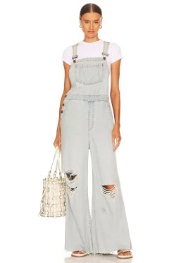 Show Me Your Mumu Trenton Overalls Faded Indigo