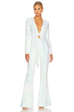 Show Me Your Mumu Martina Jumpsuit Iridescent Sequins