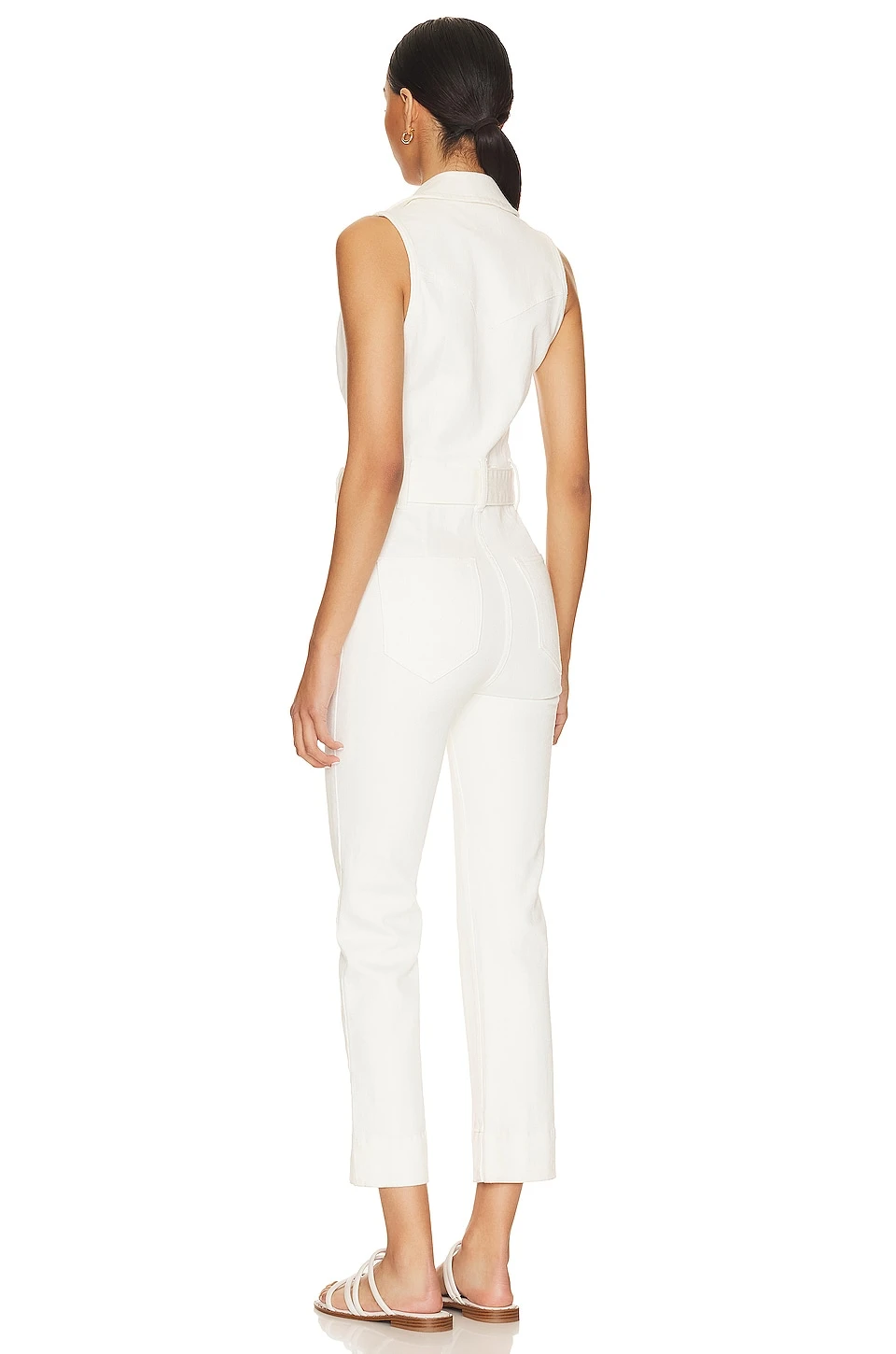 Show Me Your Mumu Jacksonville Cropped Jumpsuit Pearly White 5 Show Me Your Mumu Jacksonville Cropped Jumpsuit Pearly White - Image 3