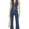 Show Me Your Mumu Jacksonville Cropped Jumpsuit Lunar Blue -Fashion Womens Discount Store SHOW WC44 V1