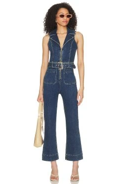 Show Me Your Mumu Jacksonville Cropped Jumpsuit Lunar Blue