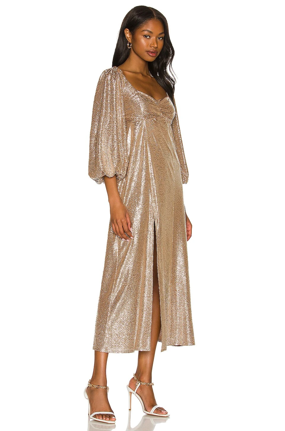 Show Me Your Mumu Sydney Midi Dress Silver Confetti 4 Show Me Your Mumu Sydney Midi Dress Silver Confetti - Image 2