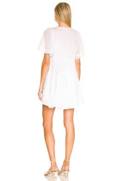 Show Me Your Mumu Alyssa Mini Dress White Voile -Fashion Womens Discount Store SHOW WD484 V3