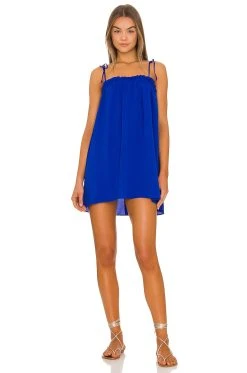 Show Me Your Mumu Angel Mini Dress Bright Blue