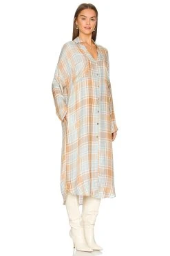 Show Me Your Mumu Leo Button Down Tunic Georgetown Plaid -Fashion Womens Discount Store SHOW WD516 V3