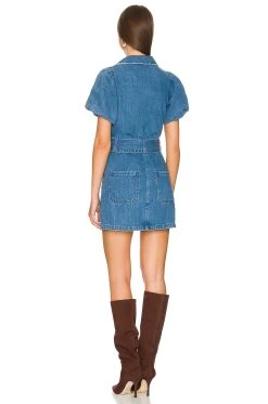 Show Me Your Mumu VESTIDO OXFORD Stormy Blue -Fashion Womens Discount Store SHOW WD517 V3