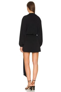 Show Me Your Mumu Chloe Collared Dress Black Slinky Stretch -Fashion Womens Discount Store SHOW WD518 V3