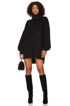 Show Me Your Mumu Chester Sweater Dress Black