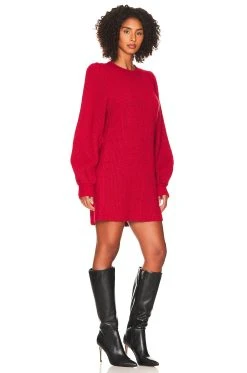Show Me Your Mumu Dixon Sweater Dress Red 8 Show Me Your Mumu Dixon Sweater Dress Red -Fashion Womens Discount Store SHOW WD528 V3