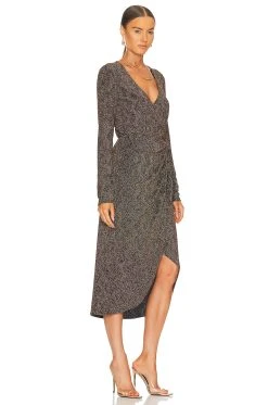 Show Me Your Mumu Kimora Wrap Dress Squiggle Sparkle -Fashion Womens Discount Store SHOW WD532 V2