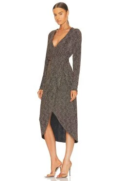 Show Me Your Mumu Kimora Wrap Dress Squiggle Sparkle -Fashion Womens Discount Store SHOW WD532 V3