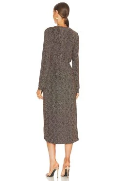 Show Me Your Mumu Kimora Wrap Dress Squiggle Sparkle -Fashion Womens Discount Store SHOW WD532 V4