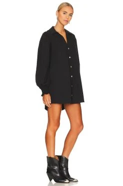 Show Me Your Mumu Allure Shirt Dress Black 8 Show Me Your Mumu Allure Shirt Dress Black -Fashion Womens Discount Store SHOW WD533 V3