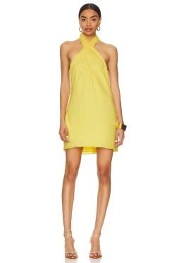 Show Me Your Mumu Jasmine Halter Mini Dress Pink Luxe -Fashion Womens Discount Store SHOW WD556 V1