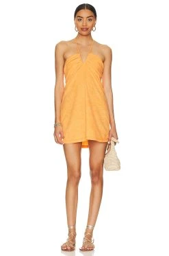 Show Me Your Mumu Outgoing Mini Dress Orange Terry