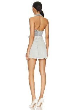 Show Me Your Mumu Duncan Halter Dress Blue Jay -Fashion Womens Discount Store SHOW WD560 V3