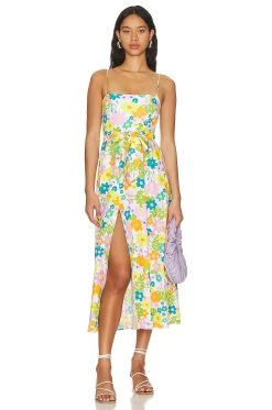 Show Me Your Mumu Amalfi Coast Midi Dress Petal Pop
