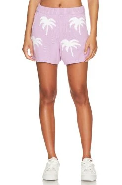 Show Me Your Mumu Boardwalk Shorts Purple Palm