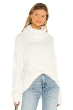 Show Me Your Mumu Fatima Turtleneck Sweater White