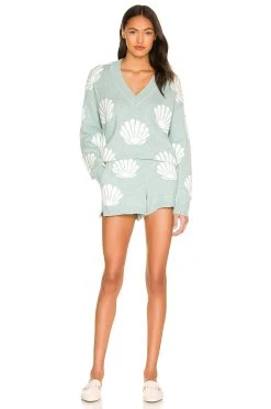 Show Me Your Mumu Gilligan Sweater Tossed Seashell -Fashion Womens Discount Store SHOW WK116 V4