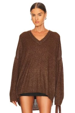 Show Me Your Mumu Ozzy Oversized Sweater Chocolate Knit
