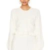 Show Me Your Mumu Ridley Ruffle Sweater Cream -Fashion Womens Discount Store SHOW WK142 V1