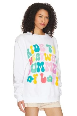 Show Me Your Mumu Stanley Sweatshirt Summer Of Love Graphic -Fashion Womens Discount Store SHOW WK156 V3