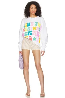 Show Me Your Mumu Stanley Sweatshirt Summer Of Love Graphic -Fashion Womens Discount Store SHOW WK156 V5