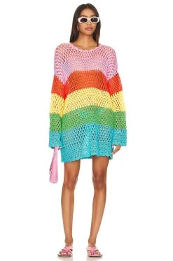 Show Me Your Mumu Paula Pullover Bright Stripe