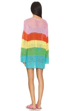 Show Me Your Mumu Paula Pullover Bright Stripe -Fashion Womens Discount Store SHOW WK158 V3