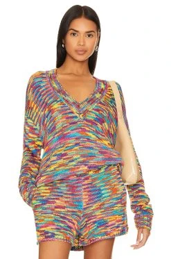 Show Me Your Mumu Gilligan Sweater Colorful Space Dye Knit