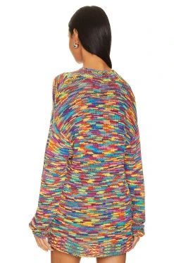 Show Me Your Mumu Gilligan Sweater Colorful Space Dye Knit -Fashion Womens Discount Store SHOW WK159 V3