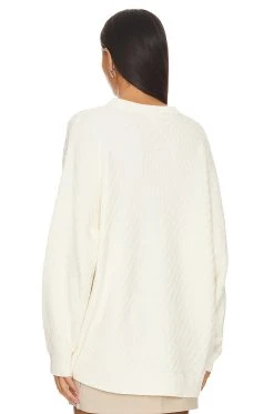 Show Me Your Mumu Crosby Sweater White Textured Knit -Fashion Womens Discount Store SHOW WK160 V3